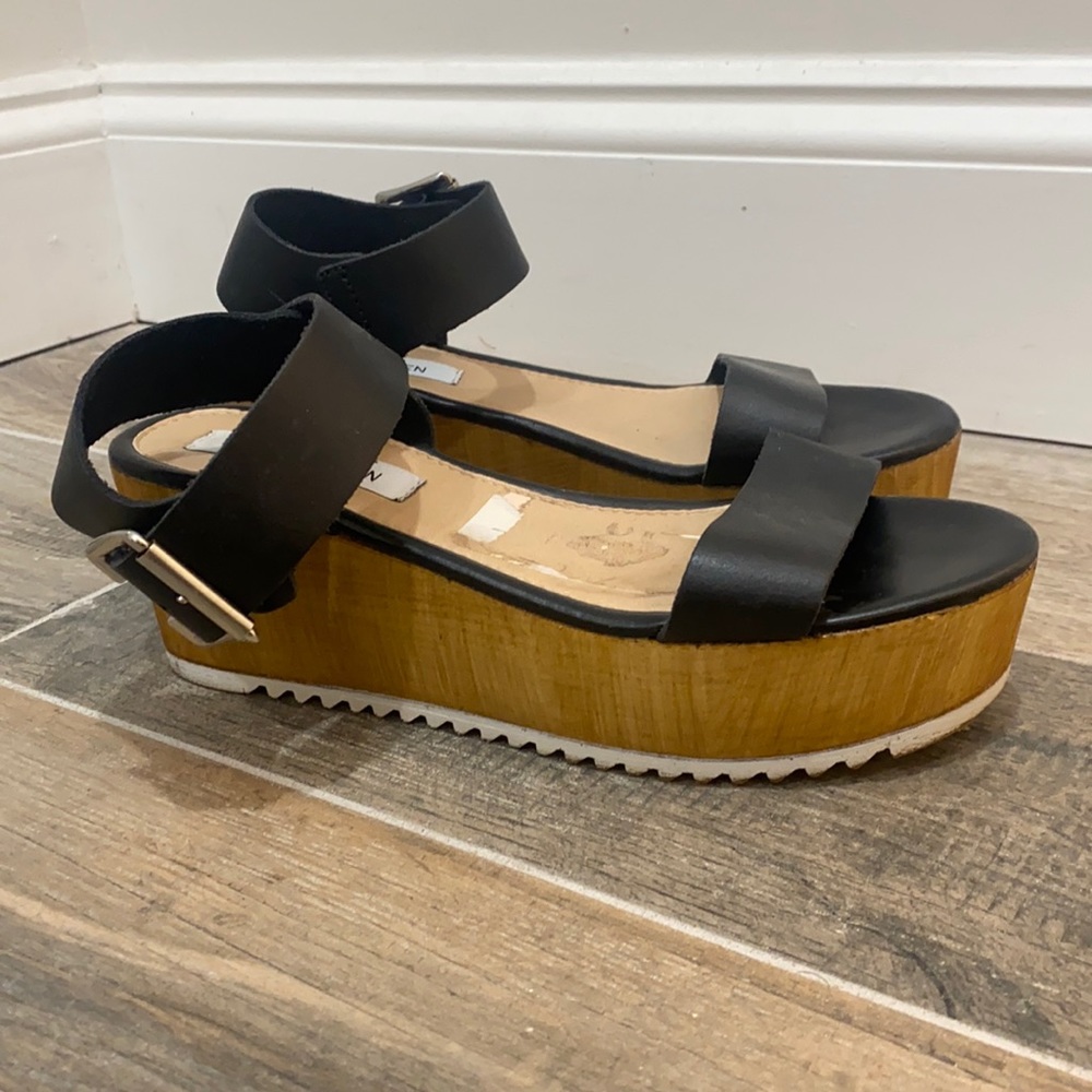 Steve Madden Wood Platform Sandals 7.5